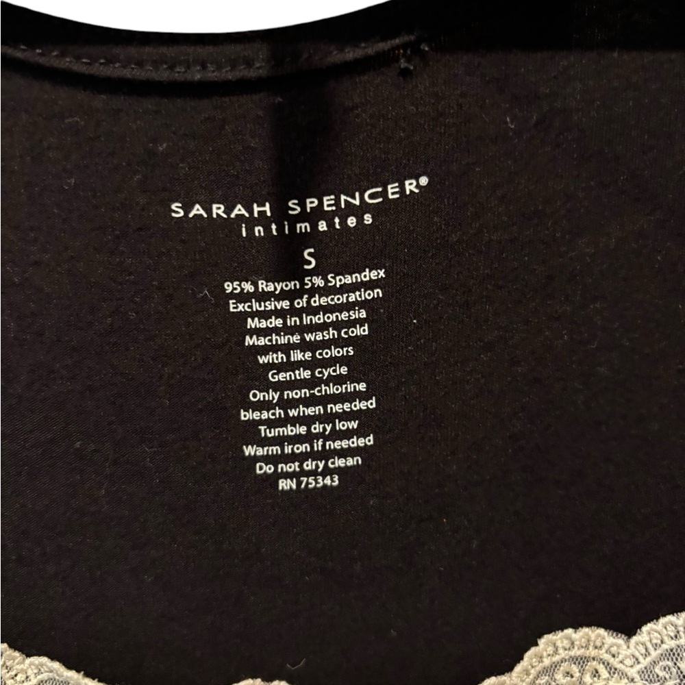 Sarah Spencer Intimates Black Nightgown - Picture 3 of 3